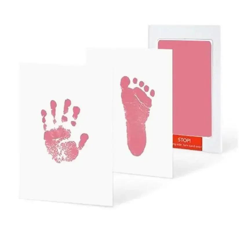 2 PCS Baby Handprint Footprints Ink Pads Safe Non-toxic No-Touch Skin Inkless Inkpad Kits Pet Cat Dog Paw Prints Souvenirs Gifts