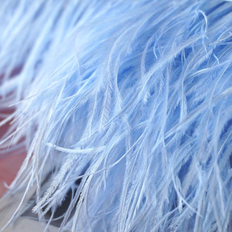 Ostrich Feather Fringe - Various Colors, 10-15cm, 1 Meter for Clothing Accessories