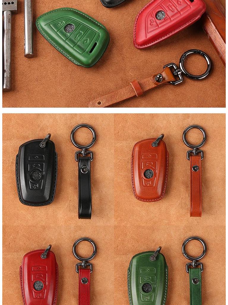 Genuine Leather Key Case for BMW 5 & 7 Series - Blade Key Compatible