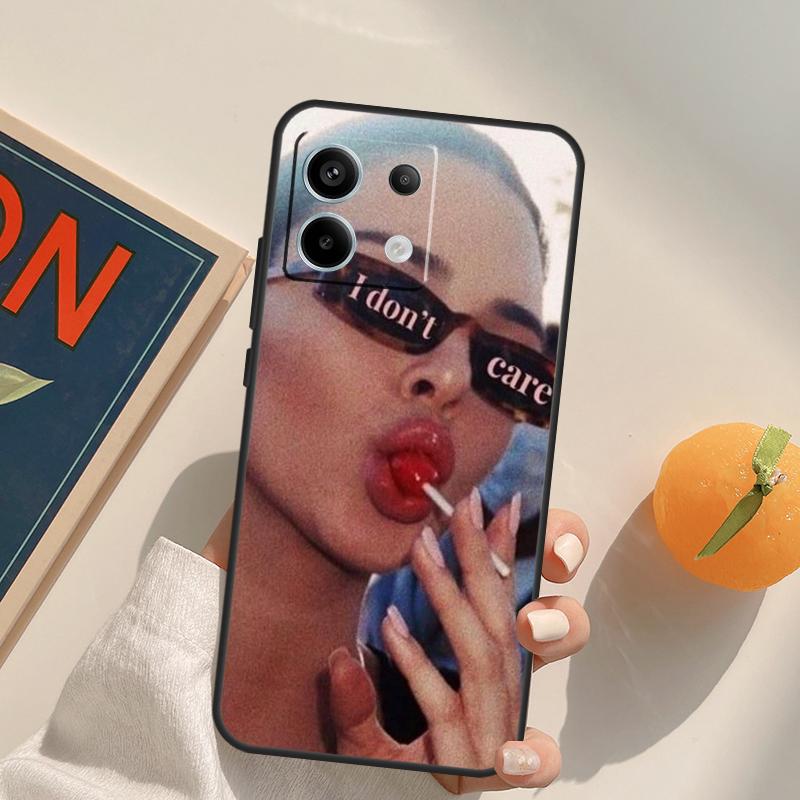 I Don't Care Funda For Xiaomi Redmi Note 14 13 9 10 11 12 Pro 9S 10S 11S 12S Redmi 13C 10C 12C 14C Case
