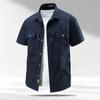 Short Sleeved Shirt Men's Summer Casual Pure Cotton Workwear Shirt
