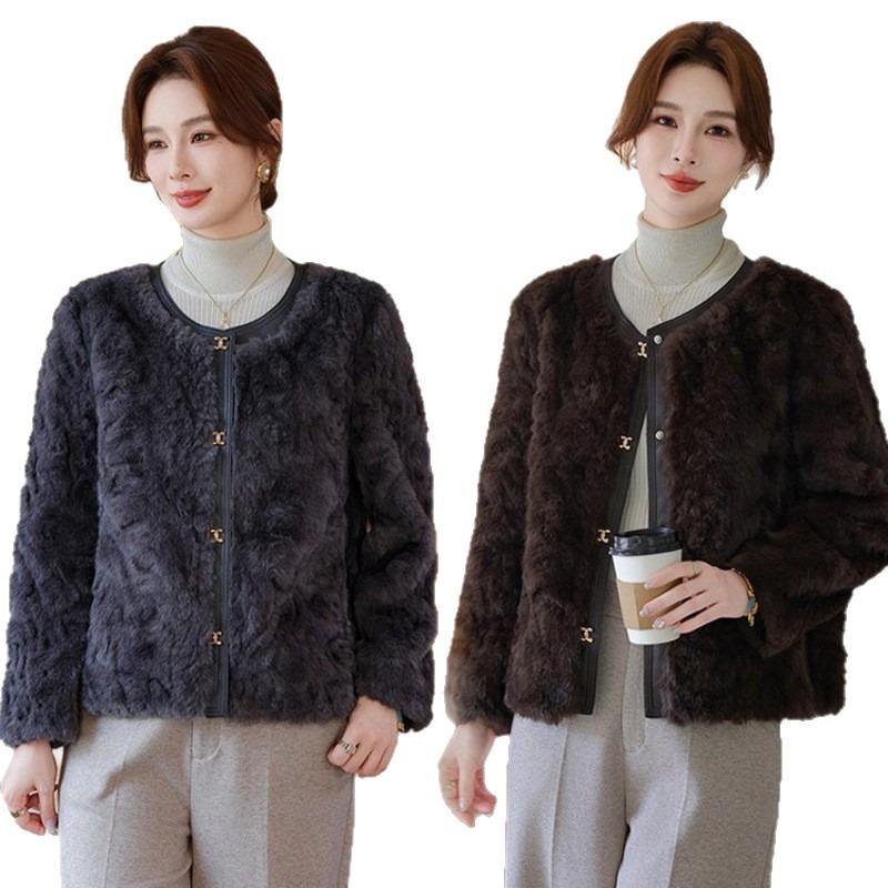 Mom Autumn and Winter Mink Fleece Coat Fashion Temperament Light High-end Fur Casual Women's Top