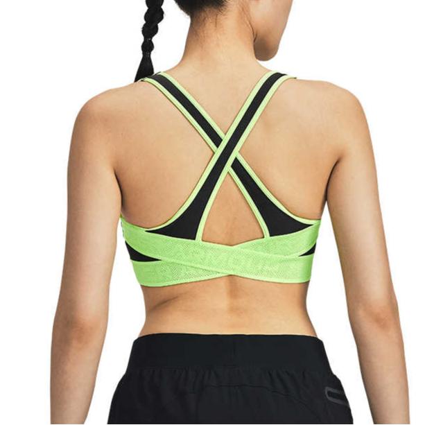 Under Armour Crossback Edge Bright Detail Medium Support Sports Bra Women Underwear Black 1371372-010