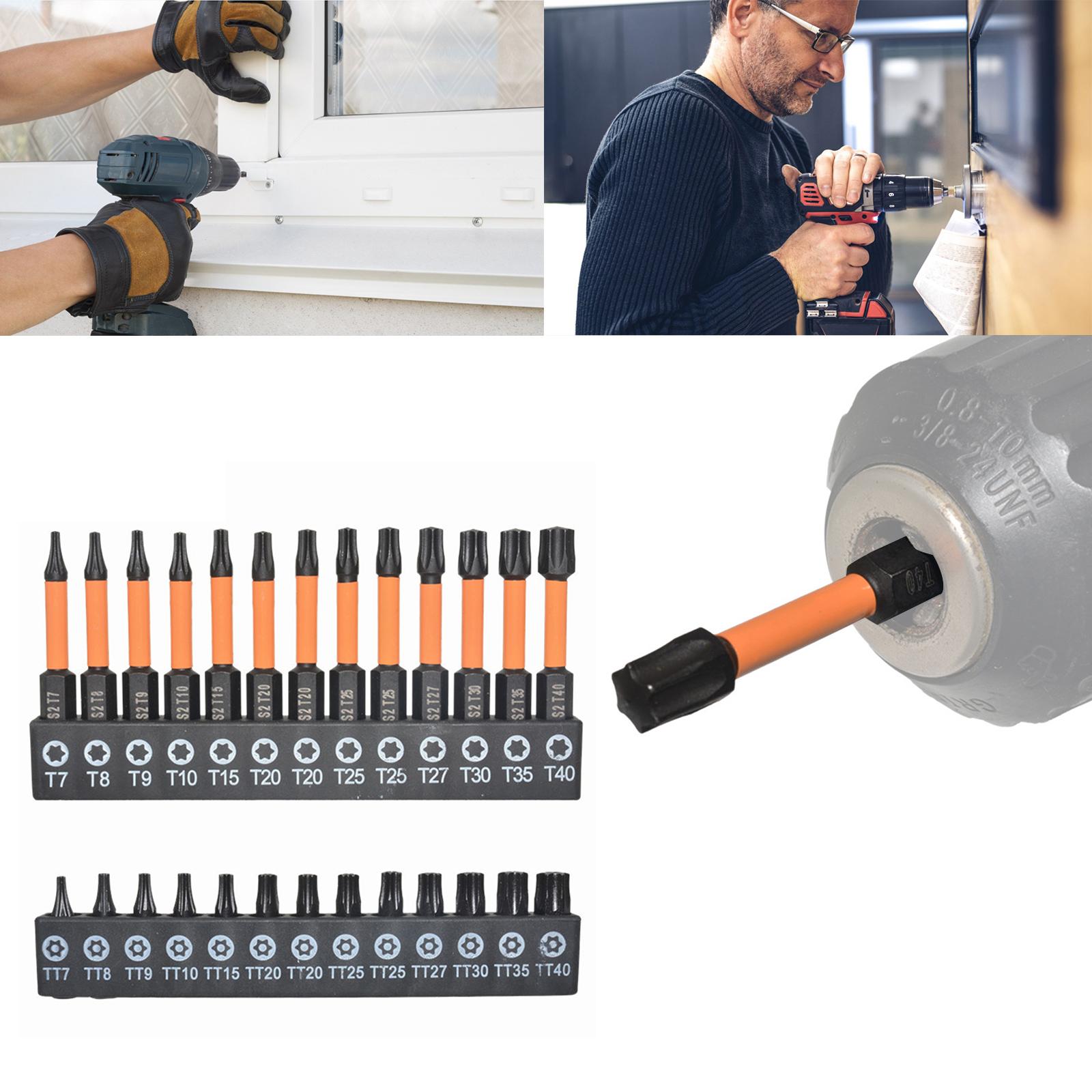 

Набор бит Torx, 26 шт., набор отверток Torx 1/4 дюйма, набор бит 7-40, ударная магнитная шестигранная отвертка, набор инструментов для ремонта