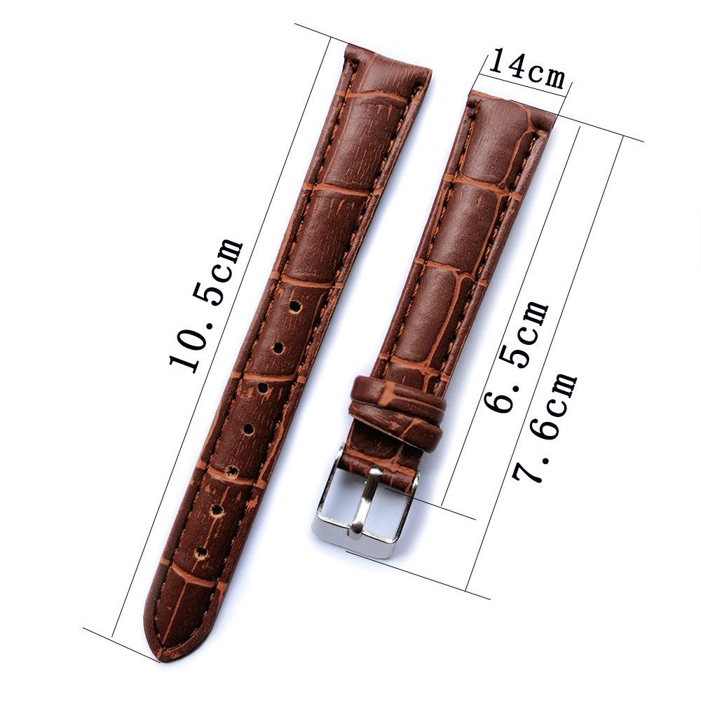 Lychee Grain Faux PU Leather Watch Strap 14-24mm Wristband