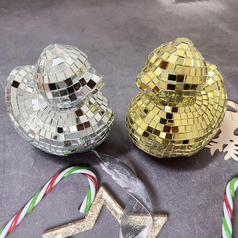Kreatives Disco-Ente Spiegelglas-Ornament für Heimdekoration
