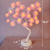 EAMBRITE Rose Flower Lamp, Rose Tree Lights Pink Room Decor for Valentine's Day, USB/Battery Operated 18" 24 LED Artificial Flower Night Light Table