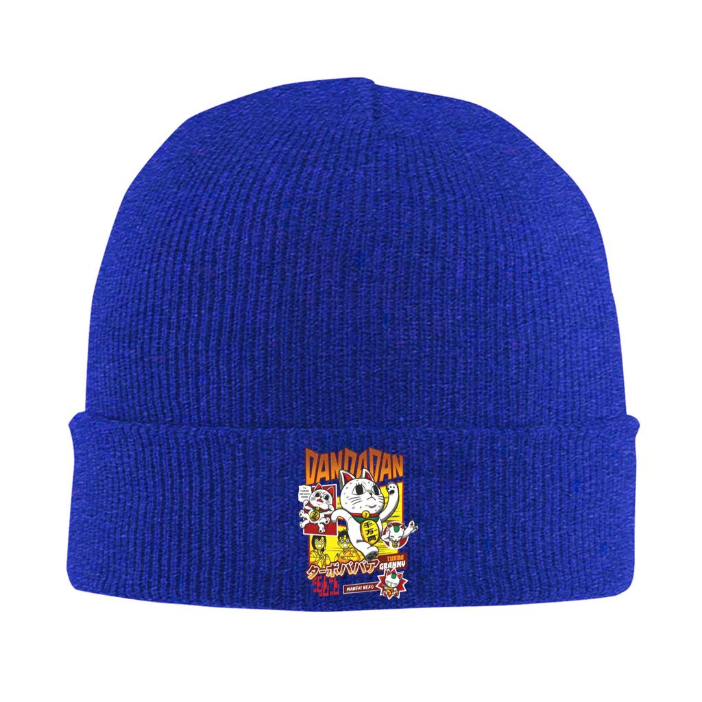 Adult Unisex Turbo Granny Dandadan Beanie Hats  Vintage Knit Hat Winter Kpop Caps Pattern Thermal Elastic Bonnet Hats