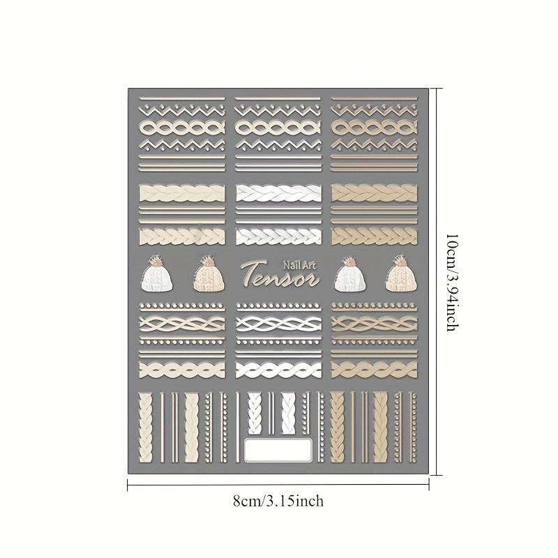

1 Sheet Elegant Sweater Pattern Nail Stickers - Matte Finish, Self-Adhesive, Single Use, Cartoon Design, Ideal for Nail Art
