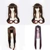 Soft And Heat-resistant Genshin Impact Hutao Cosplay Wig Ponytail For Role Playing And Parties