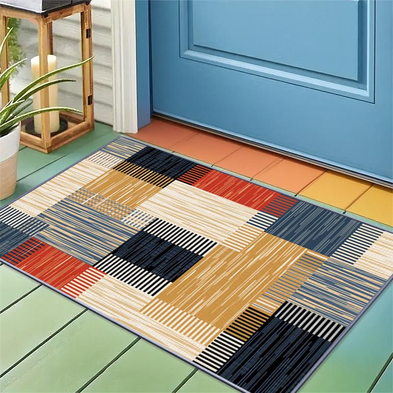 

VIKAMA Modern Luxury Abstract Geometric Pattern Area Rug for Bedroom Living Room Sofa Coffee Table Carpet Home Floor Decoration 40x60cm