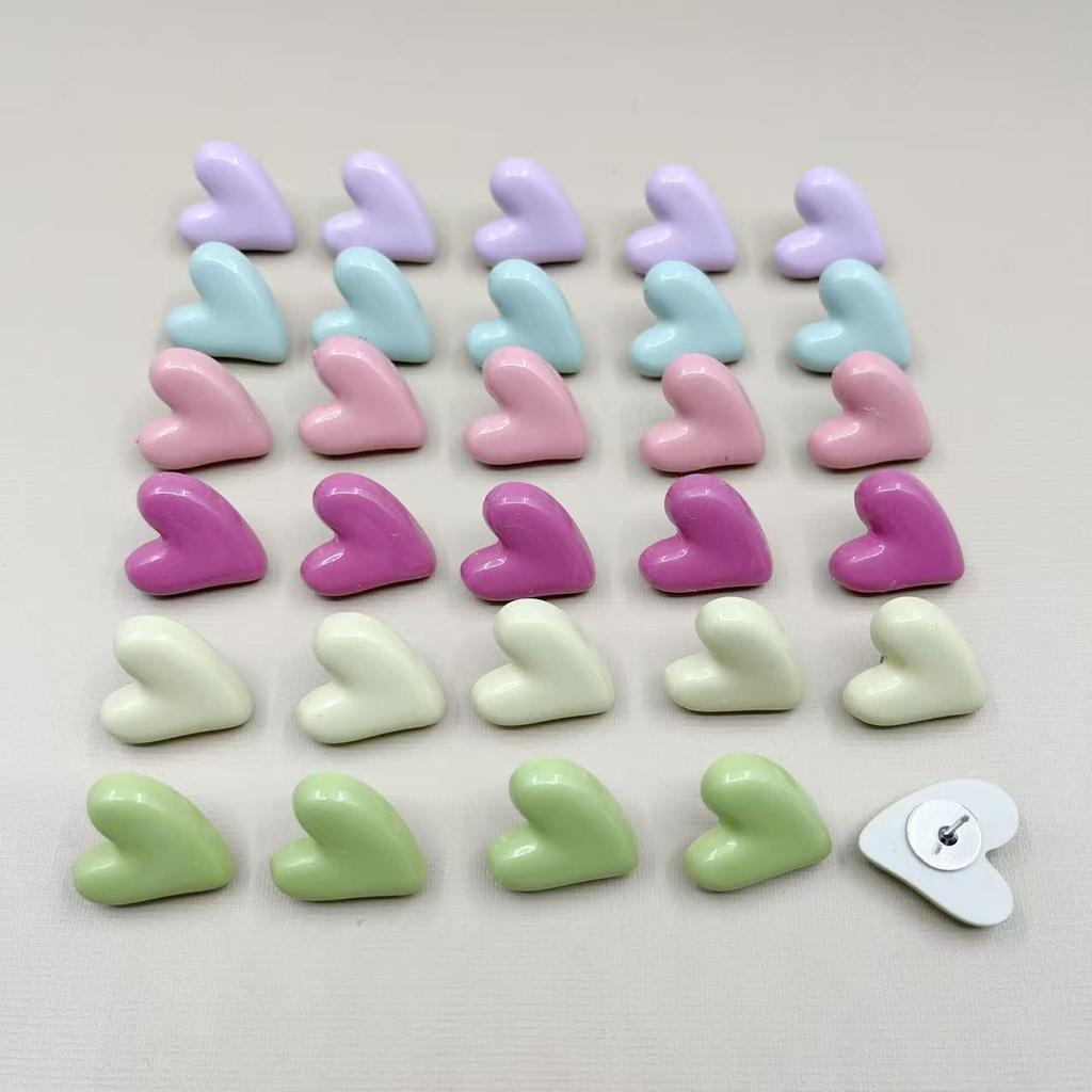 Irregular Heart Pushpins for Felt Board Photo Wall Decoration