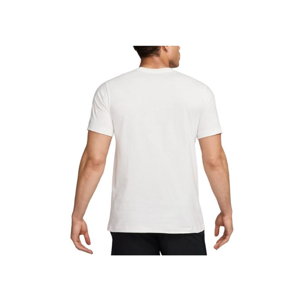 Nike Logo Letter Print Pattern Round Neck Fitness Short Sleeve T-Shirt Men T-Shirts Peak-White FZ8048-121