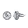 Luxury Cubic Zirconia Stud Earrings For Women Rose Gold Color Small Earrings Wedding Pendientes Jewelry