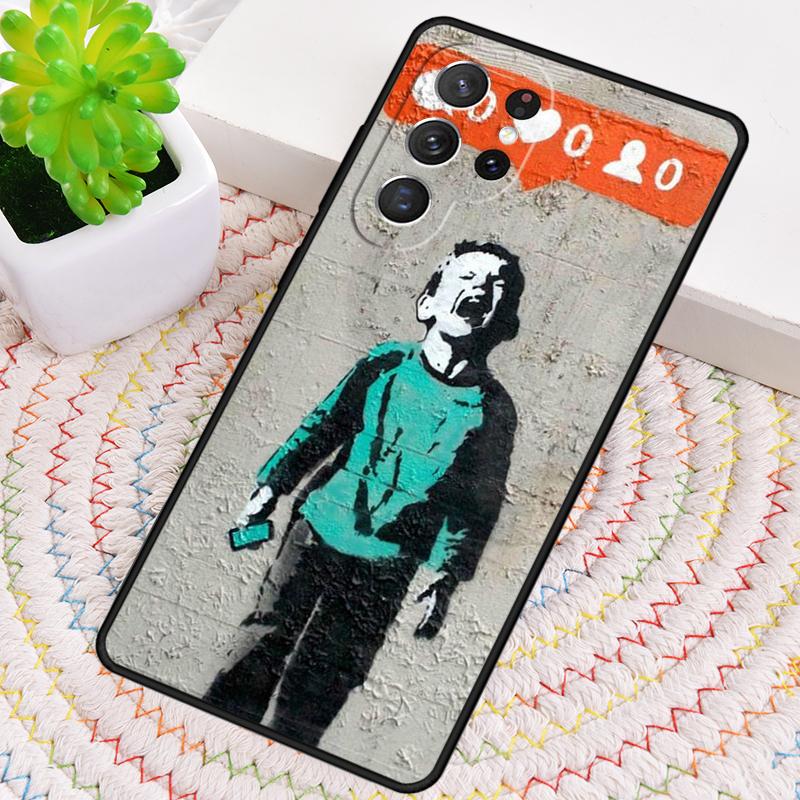 Banksy Graffiti Art Phone Case for Samsung Galaxy note 10 pro S26 Ultra S23 S24 FE S25 S21 S22 PLUS shockproof Cove
