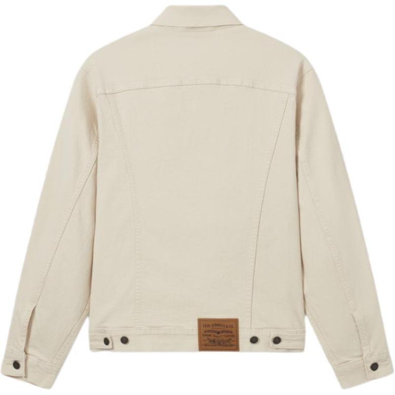 Levi's Men's Relaxed Fit Denim Jacket Off-White 002Y2-0001
