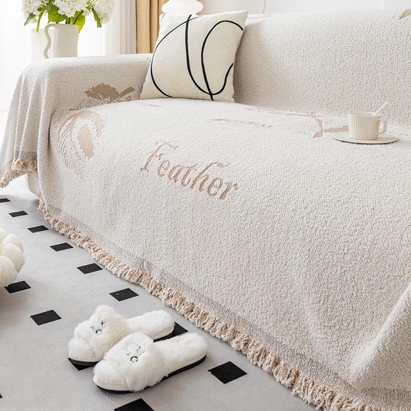 All-season Sofa Cover Dust-proof Cushion Chenille Sofa Cover All-inclusive Anti-cat Scratch Cover Blanket 180*130cm