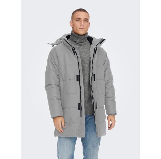 

Зимняя куртка Only & Sons 22020156, серая, стандартный крой XXL