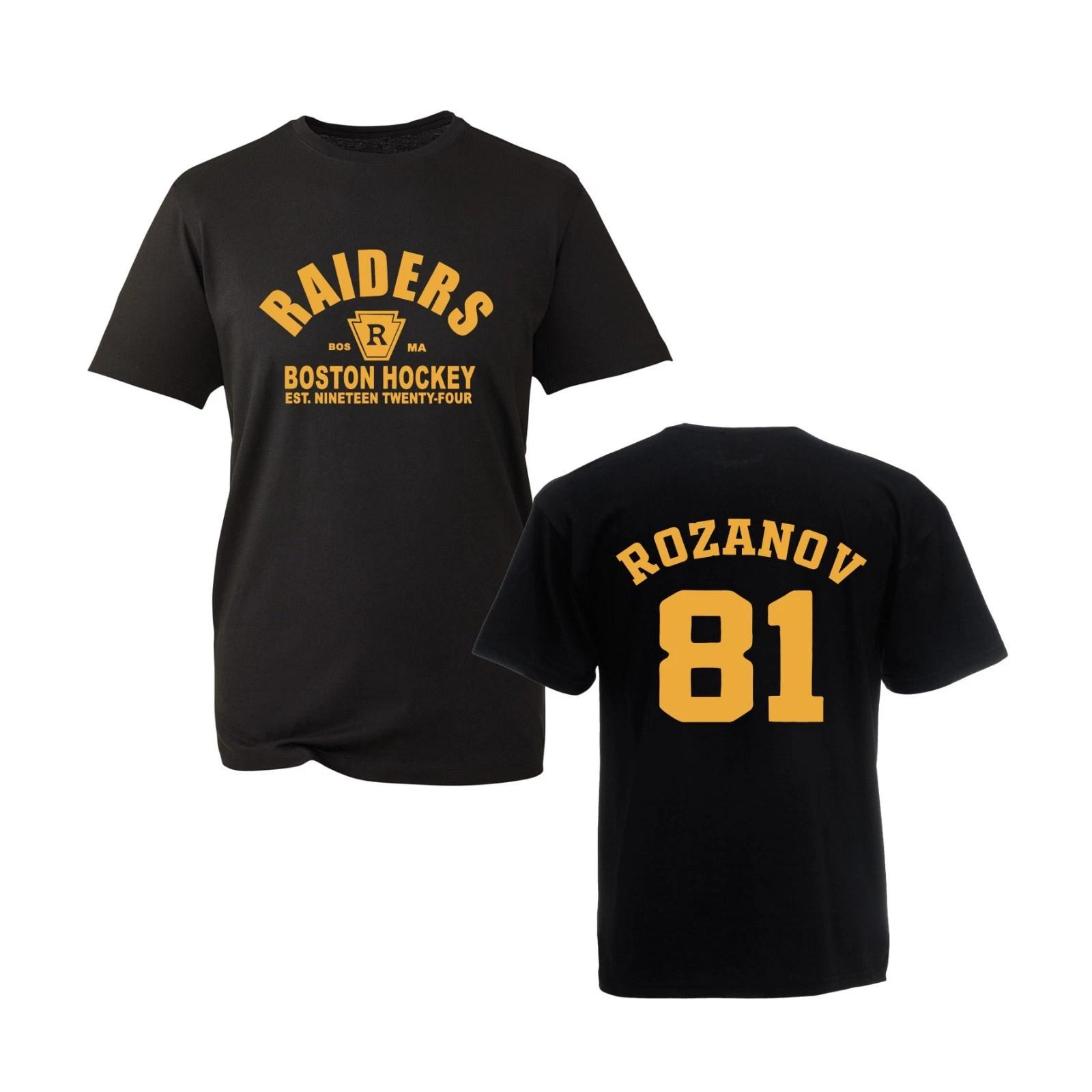 Heated Rivalry Inspired Boston Raiders Ilya Rozanov #81 Front And Back Print Tee XXL