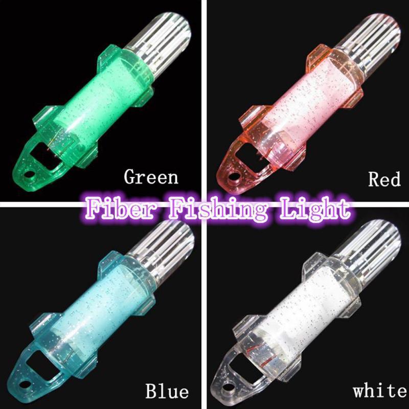 Fiber Optic Light Mini LED Deep Drop Underwater Fishing Lure Fish Light Attracting Indicator Lure