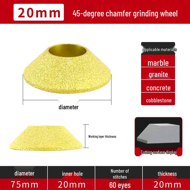 Bordureuse pour Carrelage en Marbre et Meuleuse à Pierre pour Meuleuses d'Angle - Outil de Découpe, Chanfreinage et Polissage de Carrelage