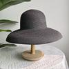 Summer Hepburn Straw Hat Retro Design Large Brim Straw Hat for Women Large Brim Orange New Solid Color Beach Vacation Large Sun