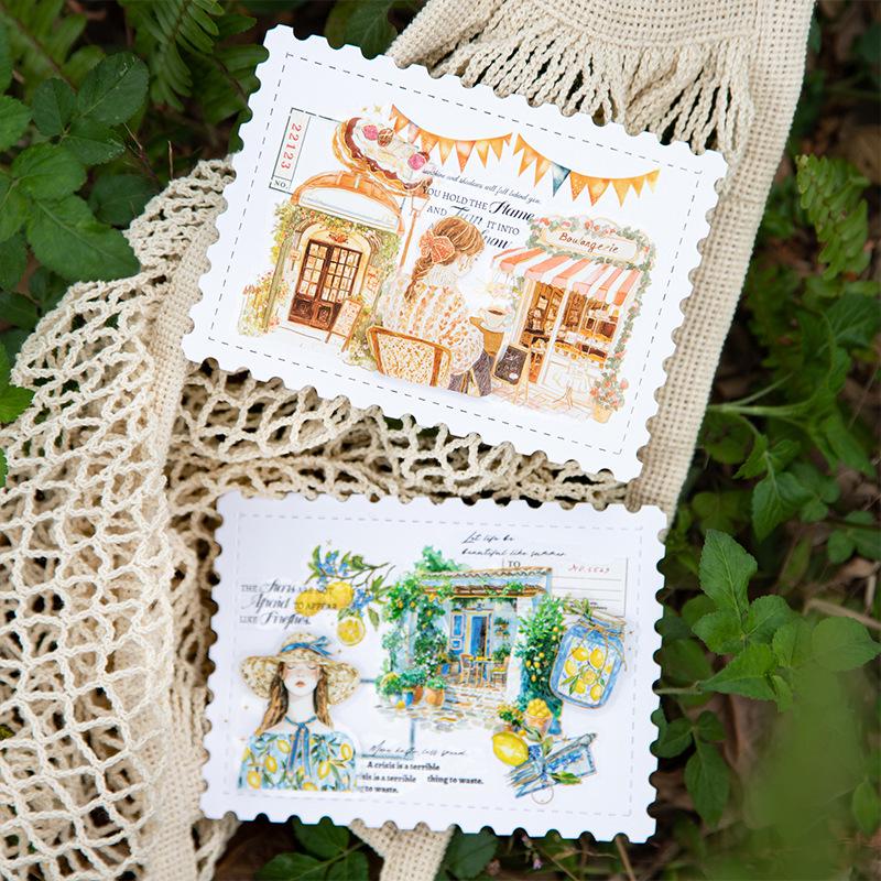Beautiful Day Trip Scenery PET Sticker Pack: 6 Styles, 20 Sheets of Travel-Inspired Decorative Stickers