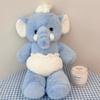 35/45cm Cute Elephant Plush Toys Kawaii Animal Doll Soft Comfy Fluffy Plushies Pillow Kids Girls Boys Birthday Gifts