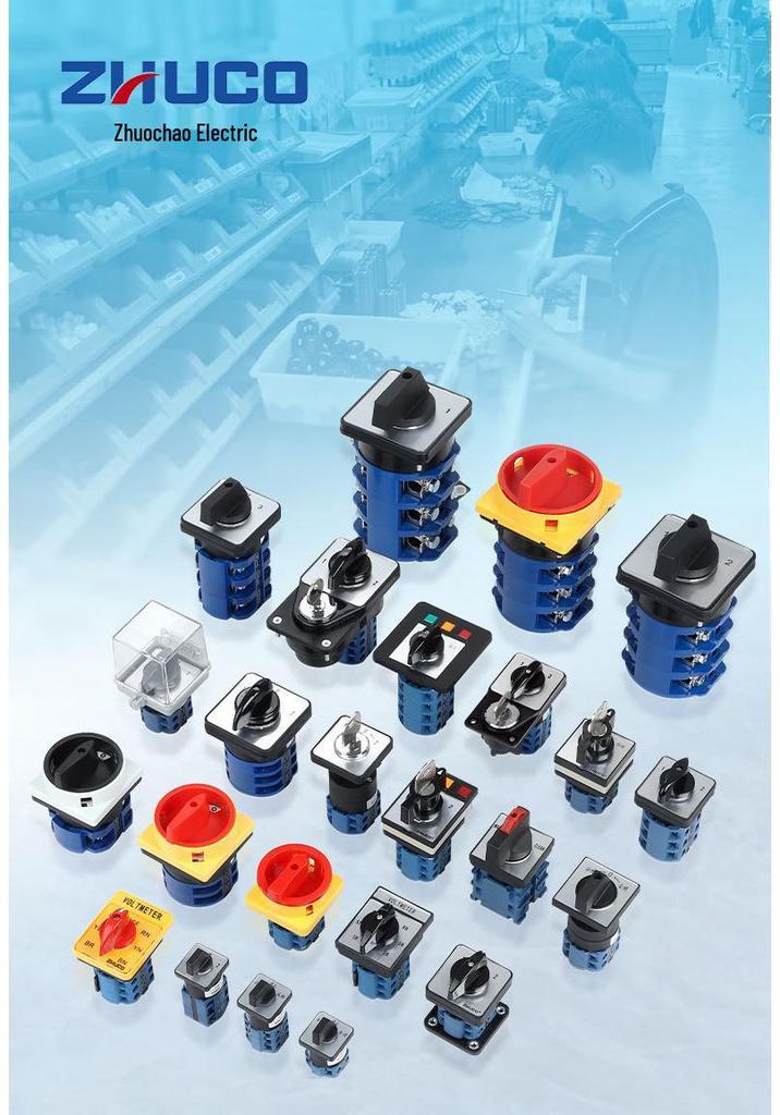 Zhuochao SZW26-63/D303.3 3-Speed, 3-Position 102 Panel Changeover Switch