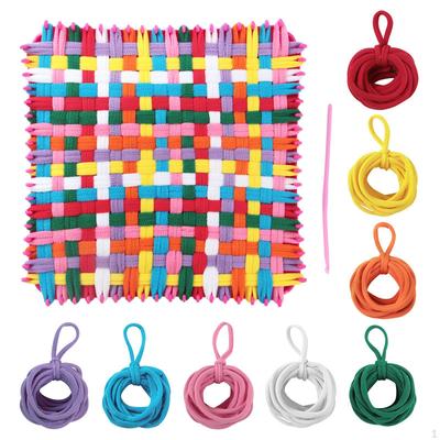 Kit Telar de Tejido Juguetes DIY Tejido Crochet Portátil Manualidades Regalos Kits para Hacer Lazos para Agarraderas Costura