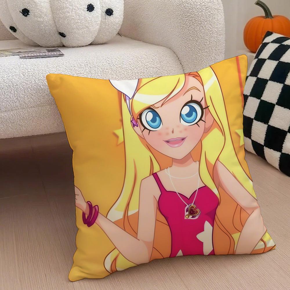 Magical Musical French Anime LLoliRock Cushion Cover Throw Pillow Cover Hidden Button Durable Polyester Chair Cushion