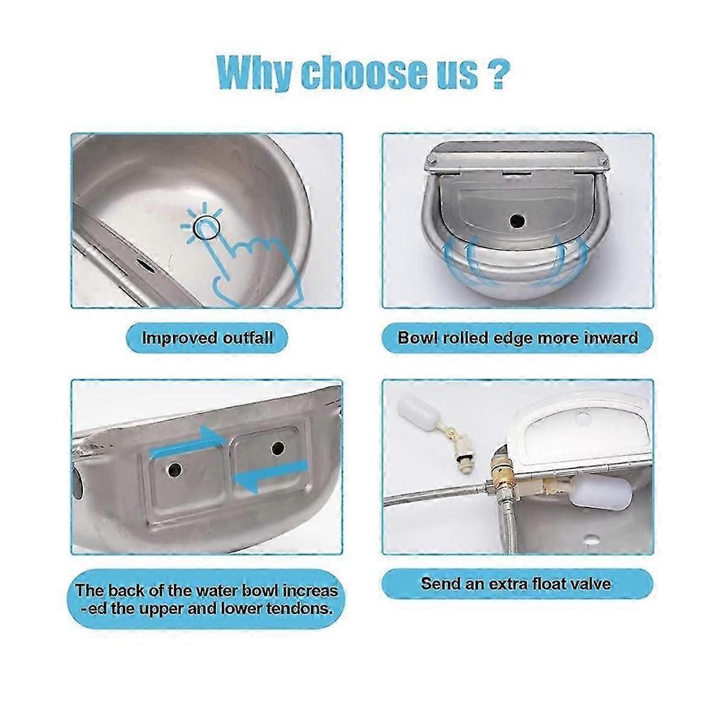 Automatic Water Dispenser For Dogs,dog Water Bowl Dispenser,goat Waterer, Stainless Steel Livestock