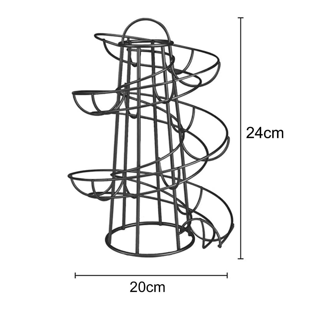 

Спиральная полка для яиц Egg Skelter Deluxe Spiraling Dispenser Rack Basket Storage Metal Spiraling Storage Roller Rack Kitchen Supplies