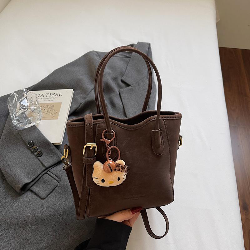 Handbag Bag Women's Winter Fashion Retro Shoulder Bag Commuter Messenger Bag Simple Bucket Bag