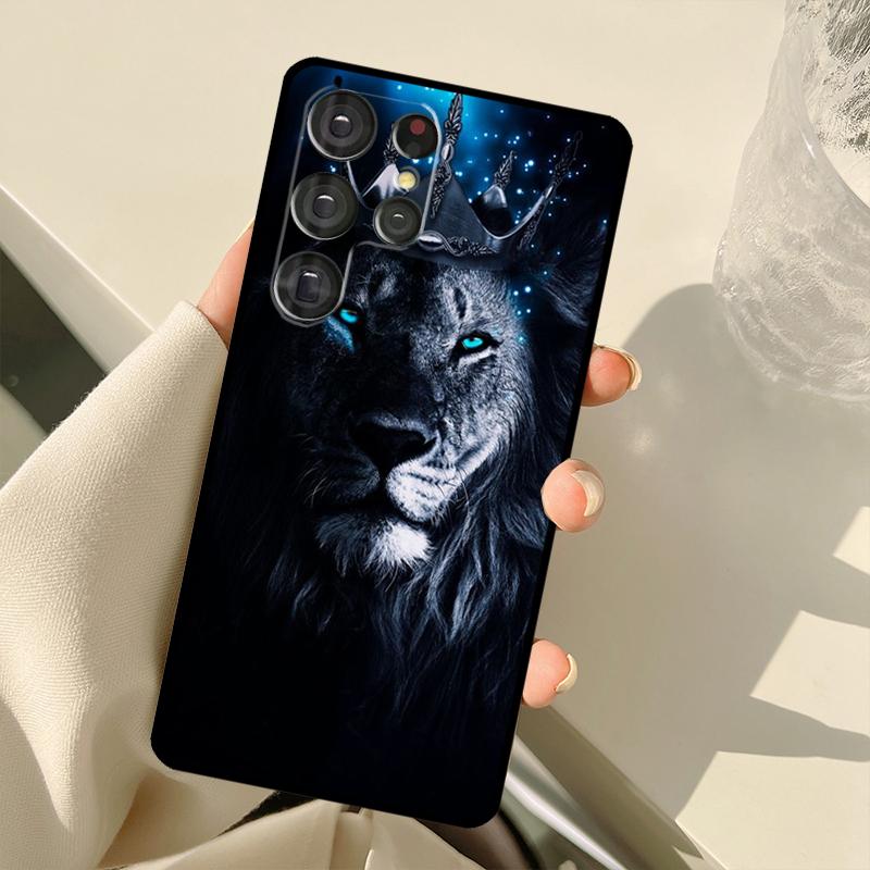 King of jungle Lion For Samsung Galaxy S22 Ultra S21 S20 FE S8 S9 S10 Note 10 Plus Note 20 Ultra Phone Case