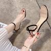 2026 summer new women's transparent sandals crystal hundred, with thick heel casual sandals women's high heel women's shoes