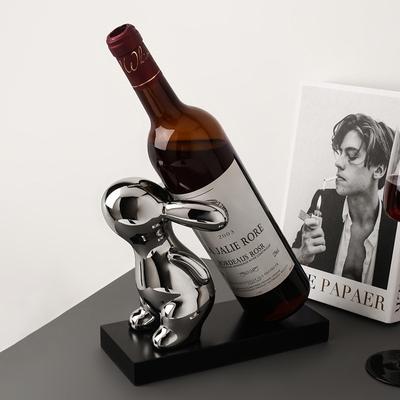 Beihanmei Kreatives Weinregal mit Kaninchenmotiv, Wohnzimmer, Zuhause, Umzug, Geschenkgeschenke, strenge Auswahl, Weinschrankdekoration aus Keramik