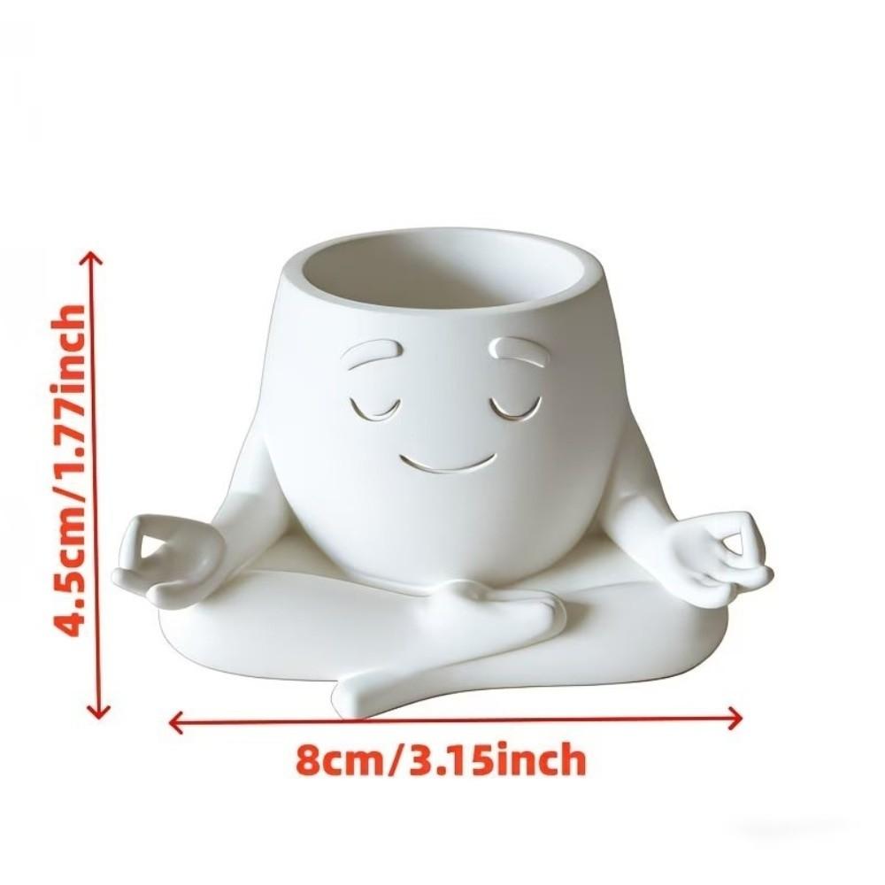 Sitting Posture 3D Printed Yoga Face Planter Novelty Gift Unique Figurine Succulent Flower Pot Ornaments Handicrafts