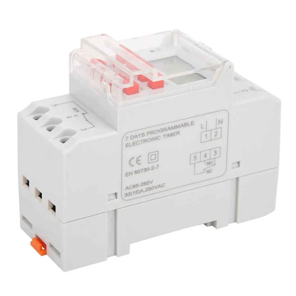 TM919BK  85~265V AC 30A LCD 7 Days Programmable Digital Timer Switches LCD Timer Switches