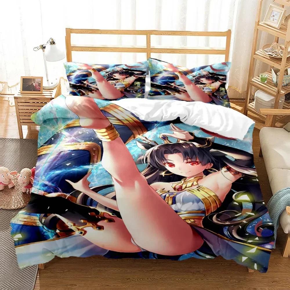 Sexy anime beauty Digital Print Comfortable Duvet Quilt Cover Pillowcase Bedding Set Children Bedroom Decoration Home Textile