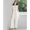 Sishuinianhua Women's Elegant Sleeveless Top & Trousers Set