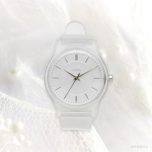 Fieldwork Women's Analog Watch with PVC Strap and Matte Clear Leather Strap, JN029-1