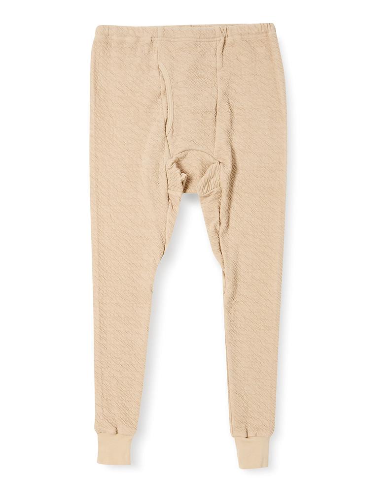 Cecile Furlon a warm ripple innerwear with a front size S to Japanese size Pants, long-selling men's opening, KO-136, beige, (equivalent S)