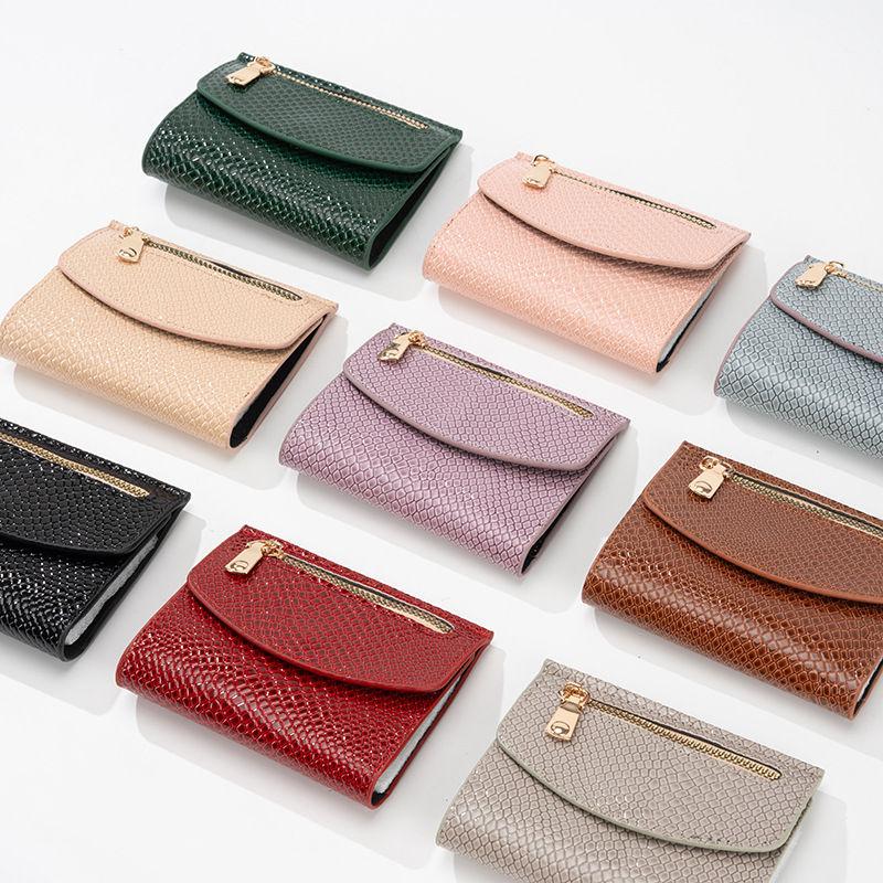 Crocodile Patterned Short Wallets Vintage Design Coin Purse Artificial Leather Fashion Mini Money Pack Purses