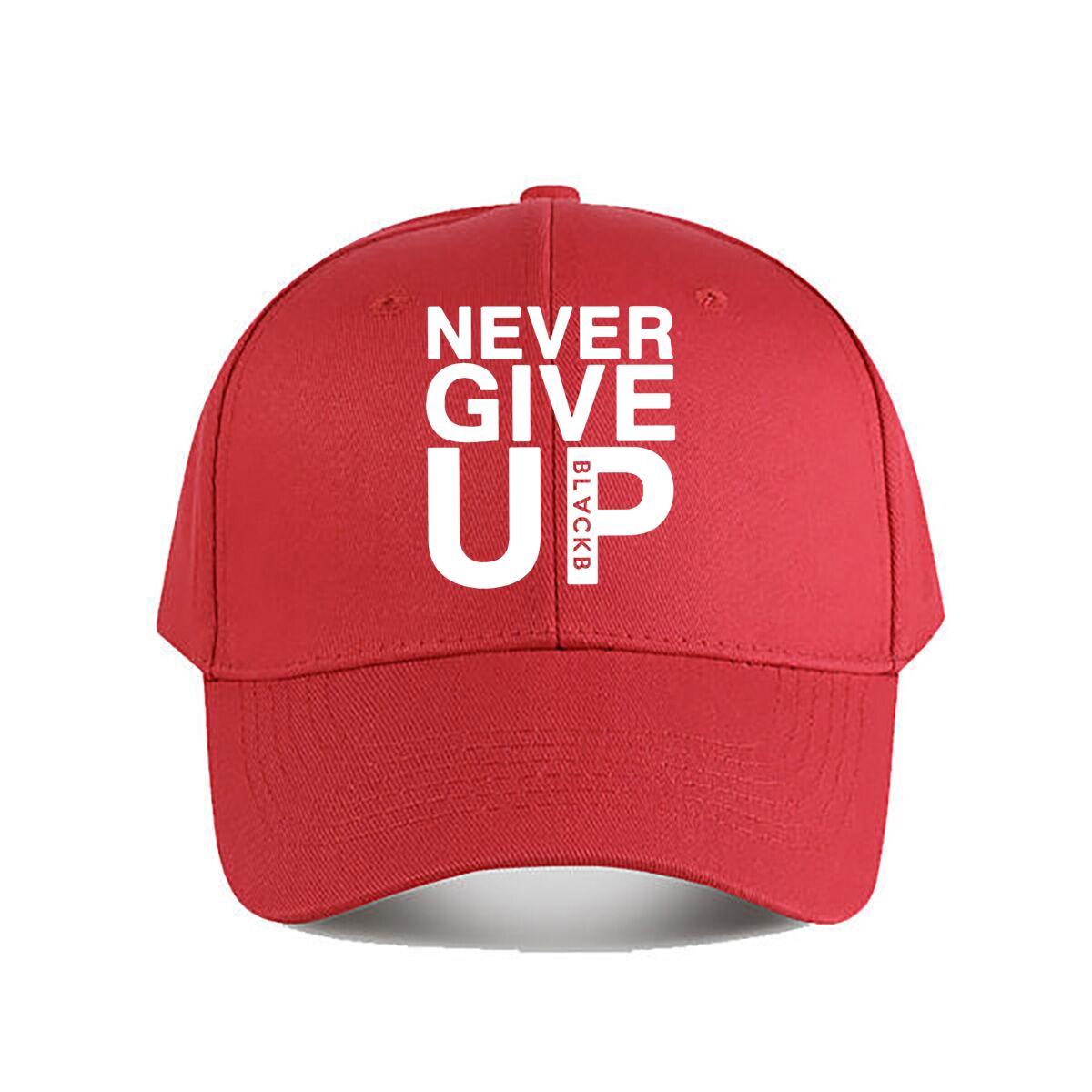 Never Give Up A Motto for Life Baseball Cap Fashion Outdoor Sports Sunhat Unisex Snapback Cap Womens One Size