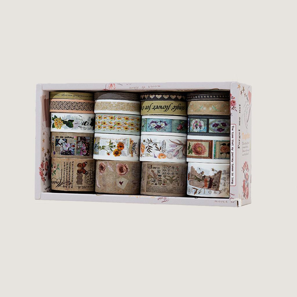 20 Rollen Washi Tape Set mit niedlichen Pflanzen- und Blumenmustern, Dekoratives Masking Tape geeignet für Scrapbooking und Notizbücher