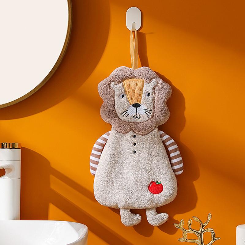 

Home Hanging Hand Towels For Kids High Quality Coral Velvet Soft Touch Fine Comfortable Skin-Friendly Kitchen Bathroom Towel