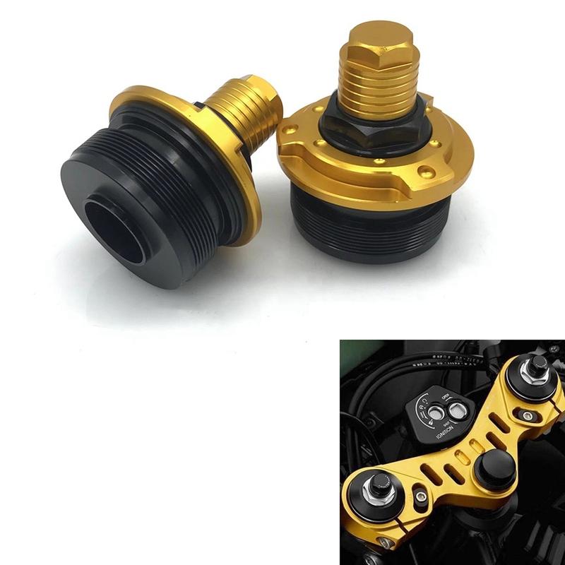 Precise For YZF R15 V3 Front Shock Absorber Screw Cover Cap Preload Adjusters Fork Bolts CNC Motorbike Accessories