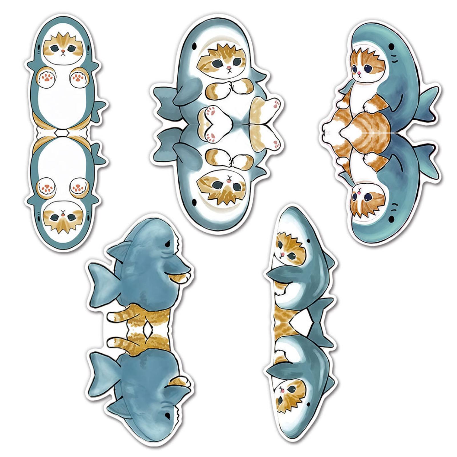 Magnetic Bookmarks 5pc Set Cartoon Animal Style Panda Design Double-Sided Paper Clips for Reading Accessories Stationery Supplies One Size