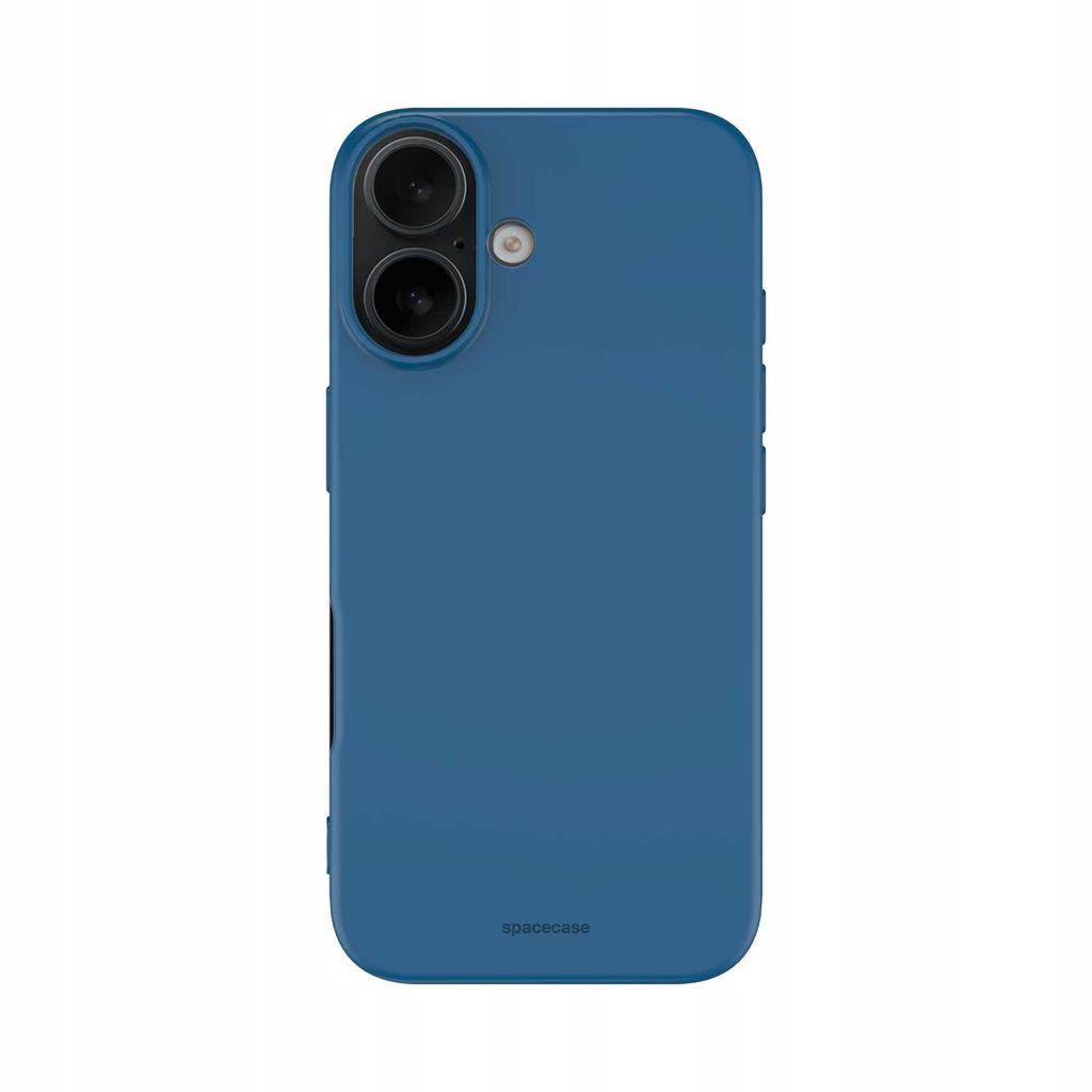Custodia Spacecase in Silicone per iPhone 16 Blu